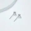 Aretes de Aguja de Bola con Colgante de Cuentas de Frijol Aretes con Anillo Accesorios DIY Materiales para Aretes Hechos a Mano