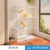 Jaula para gatos casa para gatos doméstica interior de doble capa Villa para gatos valla anti-salto oferta especial mascota pequeña con inodoro