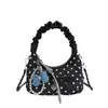 2026 Nuevo Bolso de Hombro de Moda para Mujer, Lindo, de Lunares con Lazo, Cadena Cruzado, Bolso Nube