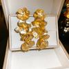 Brincos de Franja Flor de Metal Agulha de Prata Moda Luxo Leve Longos Brincos Sensação de Alto Padrão Novos Brincos Atacado