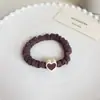 Estilo Pequeño Fragante Ins Alto Valor Estético Versátil Amor Banda para el Cabello de Intestino Delgado Diadema Diadema para Mujer Sentido de Gama Alta Cuerda para el Cabello Banda de Goma Tocado