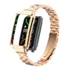 Adecuado para Correa de Reloj Oppo Bracelet 2 Reloj Correa Gratis Acero Inoxidable Sólido Tres Eslabones Liberación Rápida Correa Oppo Bracelet