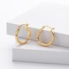 Aretes de círculo de borla francesa de tubo hueco retorcido de plata esterlina 925 transfronterizos, ins de personalidad exagerada, joyería de oreja de lujo ligero