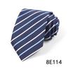 Nova Gravata Masculina Casual de Negócios Listrada 8cm Poliéster Jacquard Bordado Estampada Gravata Personalizada Atacado