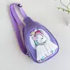 Nova Mochila de Ombro Infantil 2025 Jardim de Infância Desenho Animado Unicórnio Bolsa de Casca Dura Bolsa de Peito Fofa para Meninos e Meninas