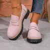 Comercio Exterior Transfronterizo Talla Grande 2026 Nuevos Mocasines de Primavera y Otoño Estilo Británico Casual Zapatos para Mujer con Tacones Gruesos, Punta Redonda y Suelas Gruesas