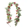 Eucalipto Vermelho Amazonense Transfronteiriço Folha de Cipreste Fruta Vermelha Rattan Halloween Natal Decoração de Casa Videira Pendurar na Porta