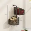 Caja Almacenamiento Cebolleta, Jengibre y Ajo Cocina Cesta Estante Colgante Pared Artefacto Almacenamiento Jengibre y Ajo Cesta Colgante Pared Sin Taladro