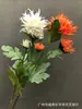 Flor artificial de 3 cabeças garra de caranguejo crisântemo flor de seda toque hidratante alta flor artificial flor seca garra de dragão crisântemo crisântemo rico arte floral suave