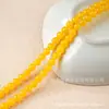 Tiras con Cuentas de Ágata Amarilla Natural para Joyería DIY con Cuentas Sueltas Productos Semi-Terminados Agujero Completo Venta al por Mayor en Stock Cuentas Redondas de Ágata
