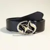 Nuevo Estilo Ins Hebilla Lisa Retro Cinturón de Moda Simple Hebilla de Metal Cinturón para Mujer