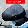 Capa de assento para veículos elétricos, couro elástico, espessada, à prova de sol, isolante térmico, capa de almofada de assento para motocicleta, tipo universal para bicicletas e scooters elétricas