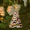 Nuevo Producto Transfronterizo Colgante Creativo de Árbol de Navidad para Coche Decoración Acrílica Navideña Decoración para el Hogar de Vacaciones