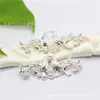 Accesorios de bricolaje, horquilla para disfraz antiguo, tocado de novia antiguo, color cobre puro, pieza de flor de pájaro colgante doble en oro y plata.