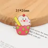 Color Dibujos Animados Comida Juego Acrílico Color Hamburguesa Papas Fritas Pasador Accesorios para el Cabello Parche Pegatinas para Refrigerador Accesorios