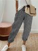 2026 Nuevos Pantalones de Mujer Europeos y Americanos Temu Amazon Estampado de Rayas Bolsillo Moda Casual Sueltos Largos para Mujer