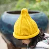 Chapéus Europeus, Americanos, Japoneses e Coreanos Transfronteiriços, Gorros de Tricô Masculinos, Chapéus de Lã, Chapéus com Barra Rebatida, Chapéus de Chupeta, Costas Femininas Pai-Filho, Chapéus Infantis de Agulha