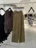 Pantalones Casuales de Pierna Ancha con Cintura Elástica, Lavados a la Arena, de Bemberg Cupro Modal, Novedad Primavera/Verano Yuran 26