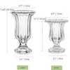 Envío Gratis Estilo Europeo Creativo Lujo Ligero Estilo Romano Lámpara Jarrón Alto de Vidrio Arreglo Floral Transparente Dormitorio Portavelas Pequeño Casa de Huéspedes