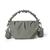 Bolso Pequeño Cruzado de un Solo Hombro con Pliegues de Moda, Bolso de Mano Estilo Cesta, Mini Bolso Portátil para Teléfono, Bolso de Nicho para Viajero