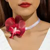 Joyas Europeas y Americanas Estéreo Artificial Colorida Mariposa Orquídea Flor Collar Atmósfera Fresca Flor Cadena Clavícula