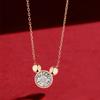 Colar de diamantes de nicho de luxo leve Pingente de diamante do rato Zodiac Dia dos Namorados não é você colar de cadeia de clavícula para mulheres