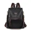 Mochila Retro Americana de Couro Macio para Mulheres 2025 Nova Tendência Moda Versátil Transversal Bolsa de Viagem Mochila Escolar Retro Antifurto