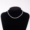 Collar Transfronterizo Europeo y Americano de Nuevo Producto con Semillas de Vidrio de Colores Arcoíris Dopamina para Mujer, Cadena para Clavícula de Nicho de Alta Gama, Venta al por Mayor desde el Fabricante