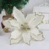 Flores Navideñas Artificiales Más Vendidas Transfronterizas, Flores Falsas, Flores de Magnolia Navideñas, Fábrica de Origen, Decoraciones Navideñas de Comercio Exterior, Flores Falsas