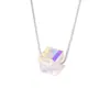 Collar de Plata de Ley 925 con Cristal de Azúcar de Colores para Mujer, Sencillo, Moderno, Lujo Accesible, Gama Alta, Cadena para Clavícula que no se Desvanece 7940