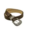 Cinturón de Cuero Marrón Retro Americano para Mujer, Nuevo Estilo Repujado, Accesorio Versátil Estilo Bohemio, Moderno y Único