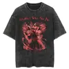 Tamanho Europeu Transfronteiriço Naruto Hip Hop Oversized Lavado Anime Camisetas m