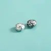 Plata de Ley S925 Cuentas Espaciadoras Martilladas Pan Cuentas Sueltas Accesorios Pulsera de Cuerda Hecha a Mano DIY Pulsera de Cristal Joyería con Cuentas
