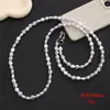 Bolso Cruzado de Perlas Irregulares Lanyard Largo Portátil para Teléfono Móvil Lanyard Sencillo de Perlas para Teléfono Móvil Cadena para Teléfono Móvil Cadena Cadena