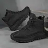 Sapatos de caminhada masculinos de outono para atividades ao ar livre, botas de trabalho antiderrapantes com sola grossa, botas Martin, sapatos off-road, tênis de trekking masculinos