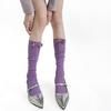 Calcetines Apilados de Rayas Verticales Estilo Ballet para Mujer Verano Delgados de Media Caña Transpirables Lazo Color Sólido Algodón Calcetines JK de Pantorrilla