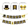 Transfronterizo 2024 Nuevo Banner Feliz Año Nuevo FELIZ AÑO NUEVO Alfabeto Fuegos Artificiales Bandera para Jalar Venta al por Mayor Personalizado