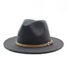 Amazon Venta Caliente Transfronteriza Clásico Simple Moda Sombrero de Fieltro Todas las Estaciones Unisex Exterior Casual Jazz Fedora