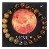 Amazon Pulsera de Piedra de Ocho Planetas para Hombre con Cuentas Piedra Ojo de Tigre Pulsera de Saturno Cielo Estrellado Universo Joyería del Cielo Estrellado