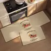 Tapete de cocina de dibujos animados, tapete absorbente de agua y aceite de tierra de diatomeas para el hogar, lavable, resistente a la suciedad, resistente al desgaste, tapete de piso al por mayor