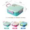 Caja de almuerzo de PP para ensalada de picnic, lonchera de dibujos animados para estudiantes, lonchera de plástico con compartimentos, lonchera apta para microondas