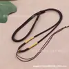 Fio de Ouro Tecido à Mão Pingente de Pescoço Cordão de Corda para Pendurar Pingente de Jade Dourado Corda Ajustável Cabeça de Buda