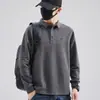 Camisa Polo para Hombre Otoño/Invierno 2026 con Cuello de Solapa, Corte Holgado, Manga Larga, Forro Polar, Nuevo Bordado, Top Casual de Negocios