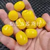 Contas de barril de âmbar de imitação, contas soltas, contas de barril de âmbar amarelo óleo de galinha, contas de coluna reta, contas para acessórios de joias de pulseira e colar DIY