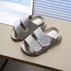 Zapatillas Gruesas de Moda para Niños y Niñas, Zapatos Boken Trendy para Uso Exterior con Velcro Desmontable para Niños Pequeños y Medianos, Sandalias y Pantuflas