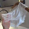 Estilo francês Light Luxury Lace ~ Pure Desire Style Sexy Lace Pure White Cintura Baixa Briefs Meninas Algodão Antibacteriano Novo Estilo