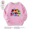 Nueva Sudadera con Animales Sonrientes Aterradores Primavera y Otoño Algodón Cuello Redondo Ropa para Niños y Niñas