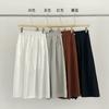 Evertrue 2024 Novo Verão Estilo Coreano Calças Femininas de Cintura Alta Tencel Comprimento Médio 13806
