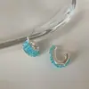 Design Irregular Cor Cristal Argola de Orelha Feminina Nicho Personalidade Única Exquisite Moda Versátil Brincos Brincos