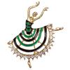 Broche de Personaje de Moda Transfronteriza Europea y Americana Broche Creativo de Niña Bailarina Perla Pedrería Pintura al Óleo Accesorios Versátiles Venta al por Mayor